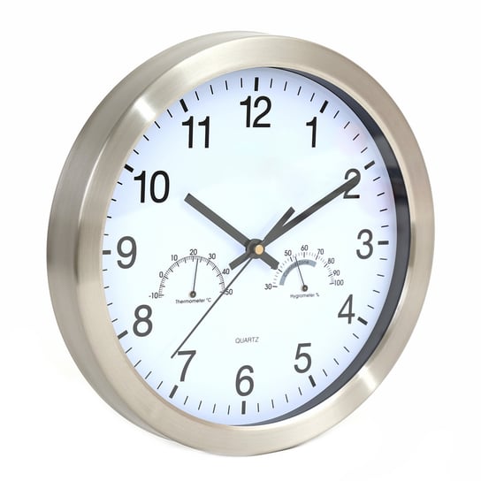 Zegar ścienny PLATINET Winter Wall Clock, biało-srebrny PLATINET