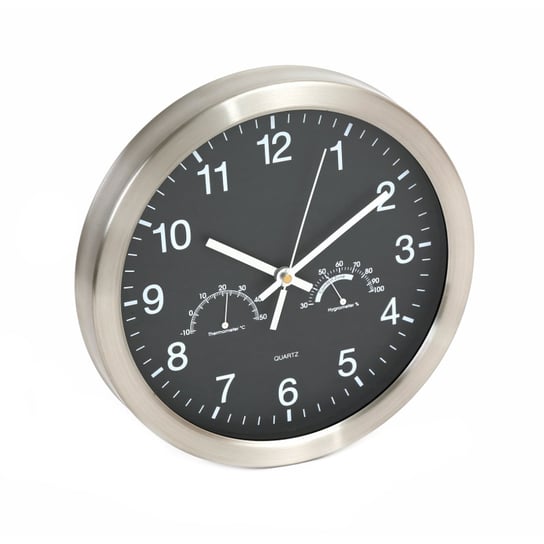 Zegar ścienny PLATINET Winter Wall Clock, czarno-srebrny PLATINET