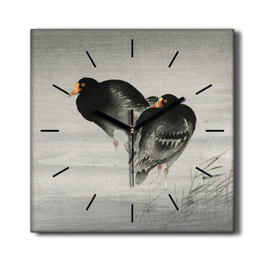 Zegar ścienny płótno Zwierzęta ptaki woda 30x30 cm, Coloray Coloray