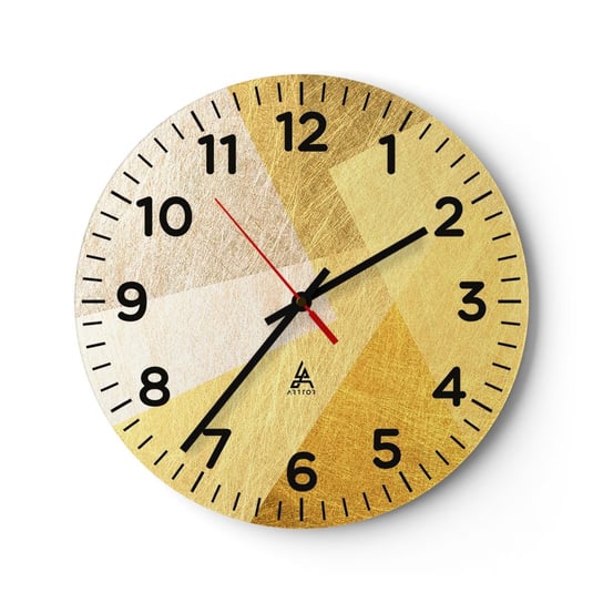 Zegar ścienny - Pogoda geometrii - 30x30cm - Jasny Tekstura Geometryczny - Okrągły zegar ścienny - Nowoczeny Stylowy Zegar do salonu do kuchni - Cichy i Modny zegar ARTTOR