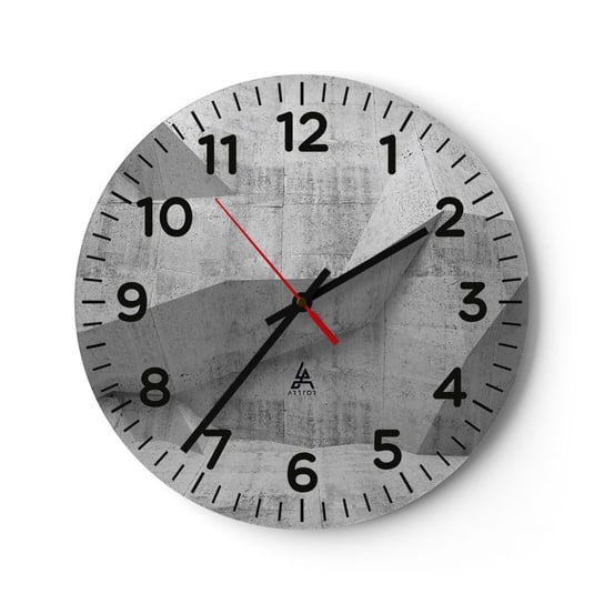 Zegar ścienny - Prawdziwe wyzwanie - 30x30cm - Abstrakcja Sztuka 3D - Okrągły zegar ścienny - Nowoczeny Stylowy Zegar do salonu do kuchni - Cichy i Modny zegar ARTTOR