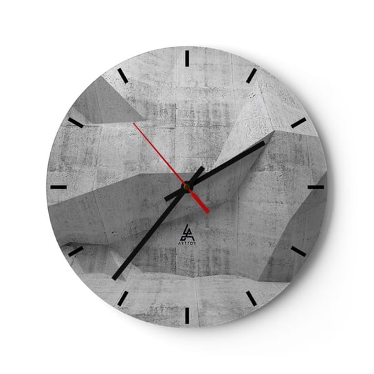 Zegar ścienny - Prawdziwe wyzwanie - 40x40cm - Abstrakcja Sztuka 3D - Okrągły zegar ścienny - Nowoczeny Stylowy Zegar do salonu do kuchni - Cichy i Modny zegar ARTTOR