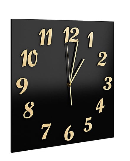 Zegar ścienny PROFEOS Presto, czarny, 40x40 cm Profeos