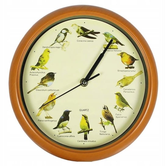 Zegar ścienny ptaki z dźwiękiem odgłosami śpiew ptaków Inna marka