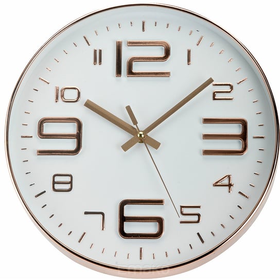 Zegar ścienny Quartz, miedziany, 30 cm Inna marka