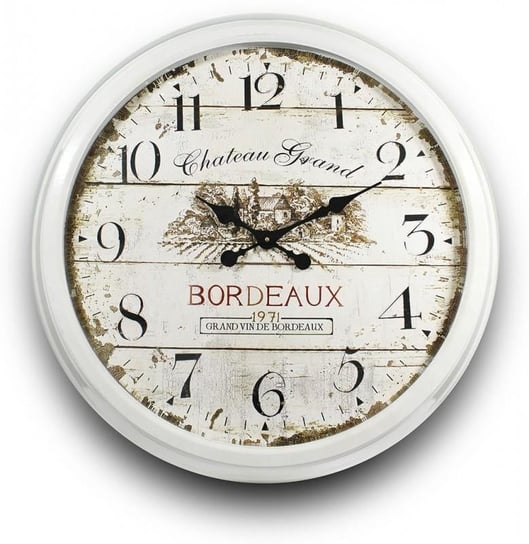 Zegar ścienny retro, biały, 70x9x70 cm Pigmejka