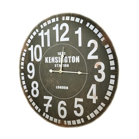 Zegar ścienny retro postarzany czarny 60 H&S Decoration