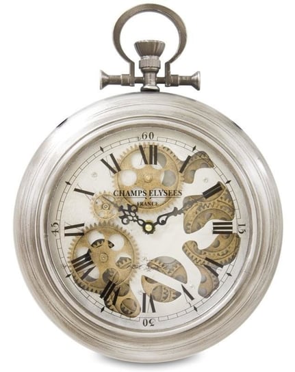 Zegar ścienny retro, srebrno-złoty, 29x6x38 cm Pigmejka