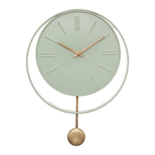 Zegar ścienny Rivi, metalowy, szałwiowy, Ø 28 cm Atmosphera