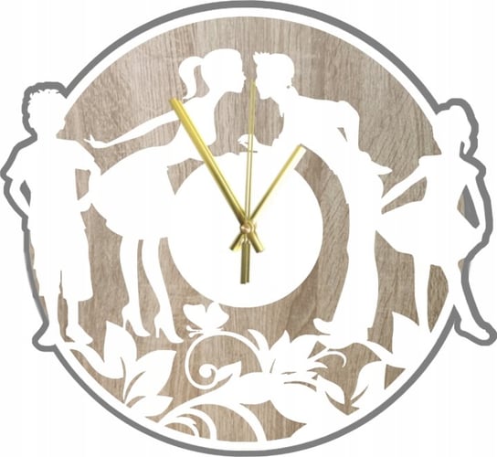 Zegar Ścienny Rodzinny na Prezent Rodzinka w komplecie 45 cm Inna marka