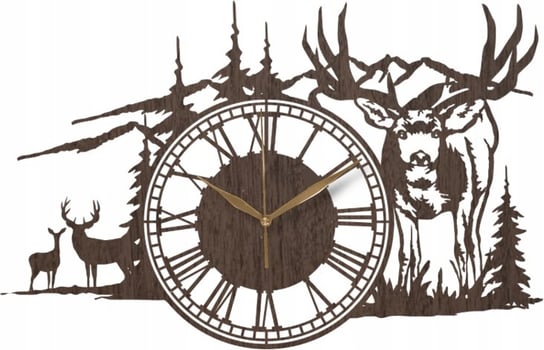 Zegar Ścienny Rzymski dla Myśliwego z Jeleniem 35 cm Inna marka