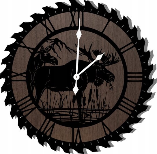 Zegar Ścienny Rzymski Łoś Moose 45 cm Inna marka