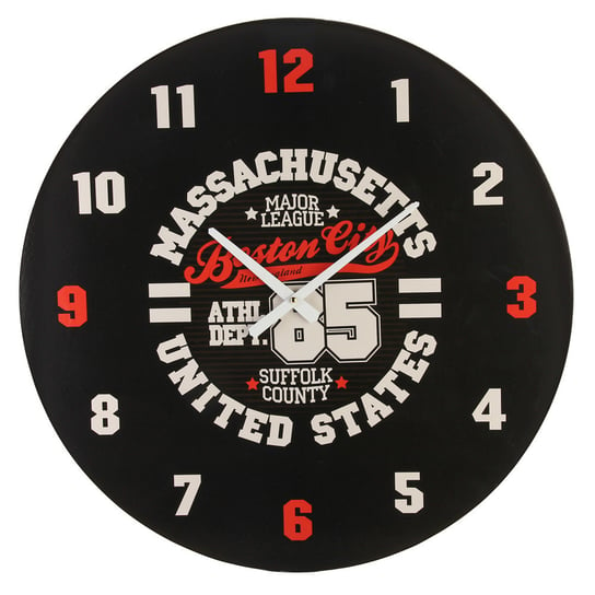Zegar ścienny SEGNALE Sport, czarny, 60 cm Segnale
