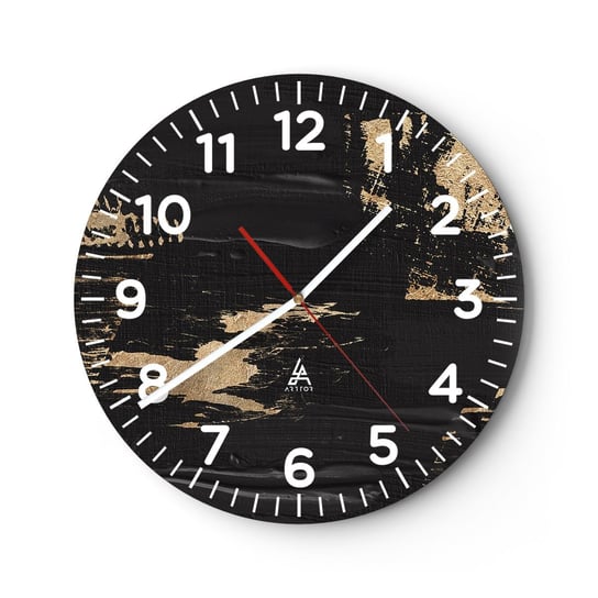 Zegar ścienny - Ślad dotyku - 30x30cm - Abstrakcja Sztuka Art Deco - Okrągły zegar ścienny - Nowoczeny Stylowy Zegar do salonu do kuchni - Cichy i Modny zegar ARTTOR