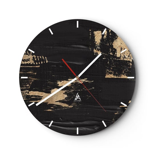 Zegar ścienny - Ślad dotyku - 40x40cm - Abstrakcja Sztuka Art Deco - Okrągły zegar ścienny - Nowoczeny Stylowy Zegar do salonu do kuchni - Cichy i Modny zegar ARTTOR