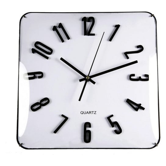 Zegar Ścienny Szkło (31 x 5,5 x 31 cm) Biały bigbuy home