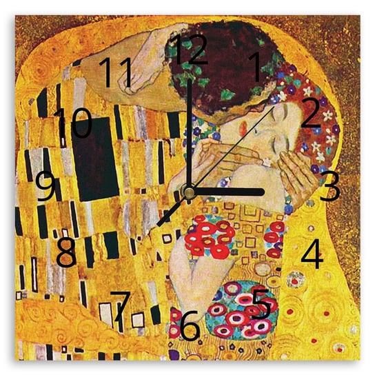 Zegar ścienny The Kiss (Detail) - Klimt 30x30 Legendarte