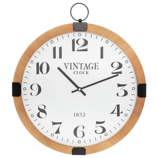 Zegar ścienny Vintage ATMOSPHERA, biało-brązowy, 38 cm Atmosphera