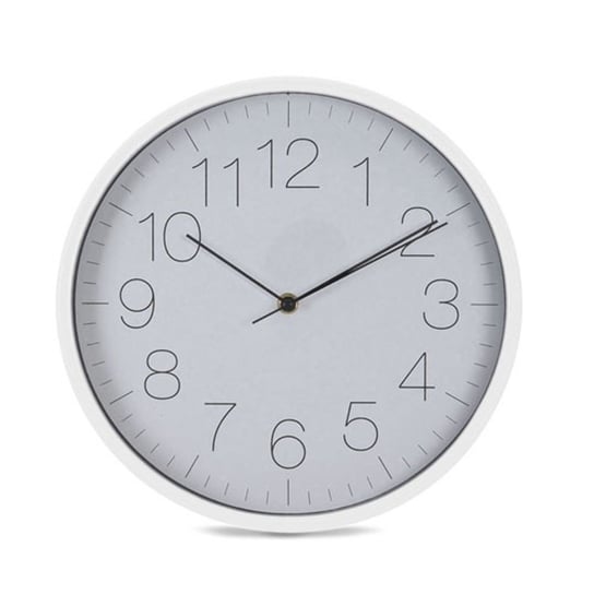 Zegar ścienny, w białej ramie, 30 cm 