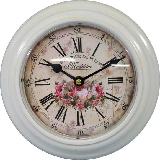 Zegar ścienny w róże, 21x21x4,5 cm Art-Pol