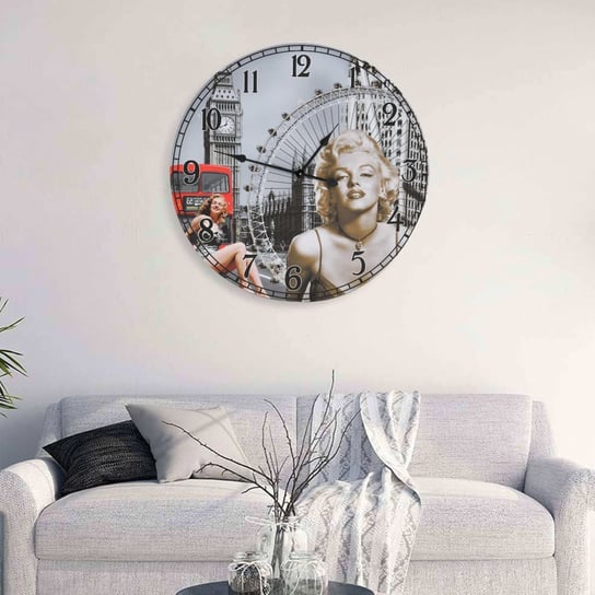 Zegar ścienny w stylu vintage Marilyn Monroe, 60 cm vidaXL