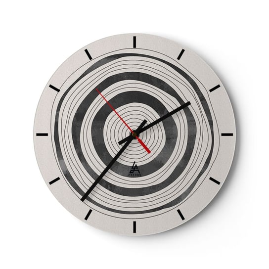 Zegar ścienny - Ważne to co pomiędzy - 40x40cm - Koła Minimalistyczny Współczesny - Okrągły zegar ścienny - Nowoczeny Stylowy Zegar do salonu do kuchni - Cichy i Modny zegar ARTTOR
