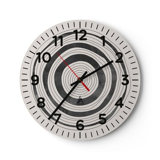 Zegar ścienny - Ważne to co pomiędzy - 40x40cm - Koła Minimalistyczny Współczesny - Okrągły zegar szklany - Nowoczeny Stylowy Zegar do salonu do kuchni - Cichy i Modny zegar ARTTOR