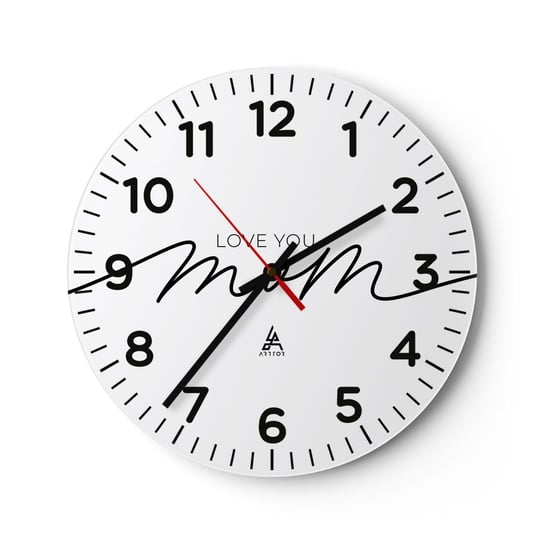 Zegar ścienny - Wielkie wzruszenie - 30x30cm - Typografia Afirmacja Maksyma - Okrągły zegar ścienny - Nowoczeny Stylowy Zegar do salonu do kuchni - Cichy i Modny zegar ARTTOR