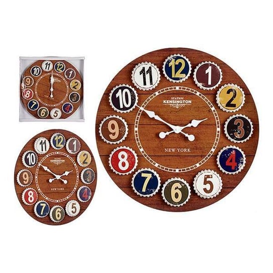 Zegar Ścienny Wielokolorowy Metal MDF (60 x 4 x 60 cm) gift decor
