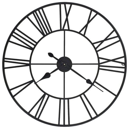 Zegar ścienny XXL MWGROUP, czarny, 80 cm vidaXL