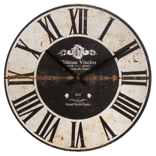 Zegar ścienny z cyframi rzymskimi, wiszący zegar na ścianę, Ø 28 cm Atmosphera