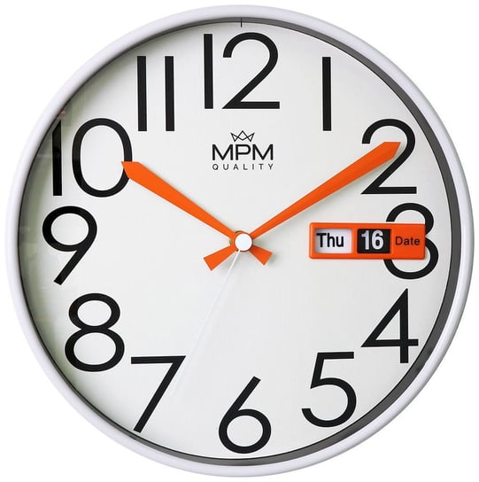 Zegar ścienny z datownikiem MPM E01.3852.00 30 cm MPM