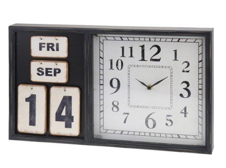Zegar ścienny z kalendarzem MIA home