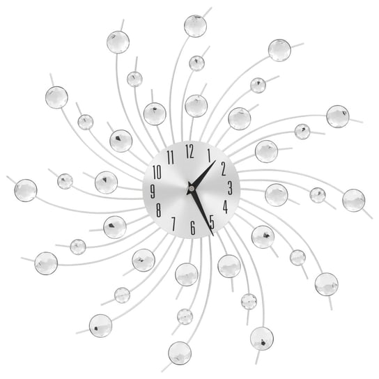 Zegar ścienny z mechanizmem kwarcowym MWGROUP, srebrny, 50 cm vidaXL