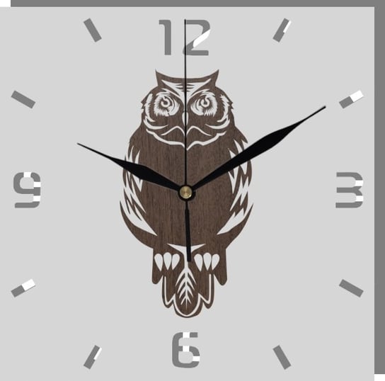 Zegar Ścienny z motymem Sowy Mądra Sowa 35 cm Inna marka