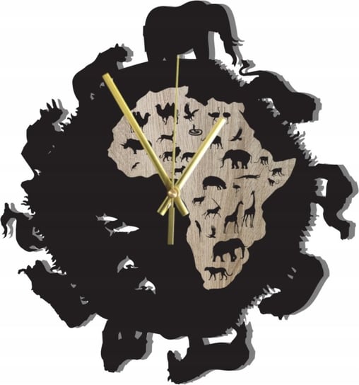 Zegar Ścienny z Motywem Zwierząt Afrykańskich Safari 45 cm Inna marka