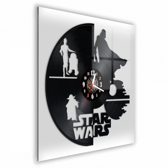 Zegar Ścienny z płyty winylowej na lustrze STAR WARS 25 wzorów 30x30cm HOME DRUK