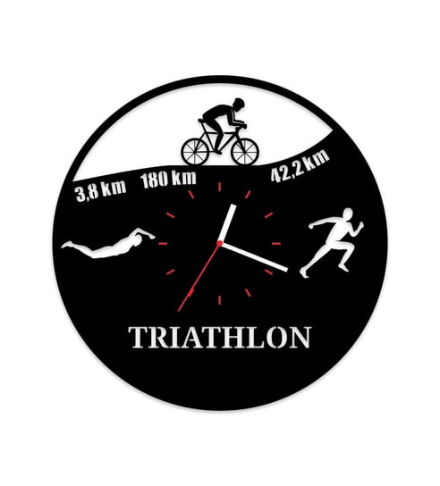 Zegar ścienny z płyty winylowej Triathlon IM 68.8 HOME DRUK