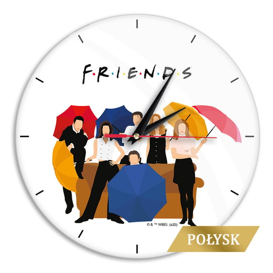 Zegar ścienny z połyskiem Friends 001 Friends Biały ERT Group