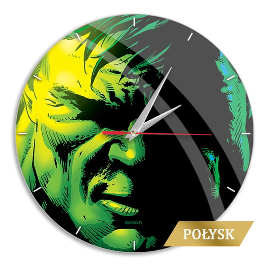 Zegar ścienny z połyskiem Hulk 001 Marvel Zielony Marvel