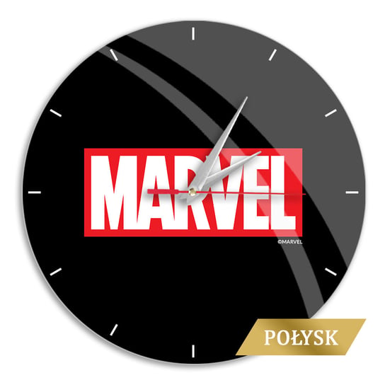 Zegar ścienny z połyskiem Marvel 002 Marvel Czarny Marvel