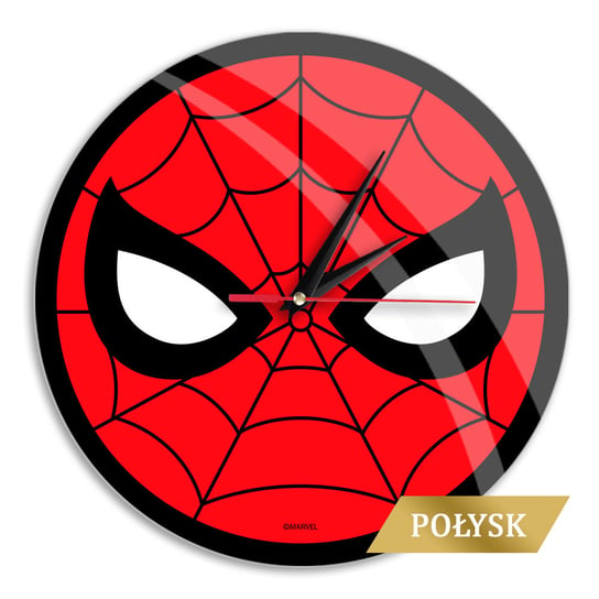 Zegar ścienny z połyskiem Spider Man 002 Marvel Czerwony Marvel