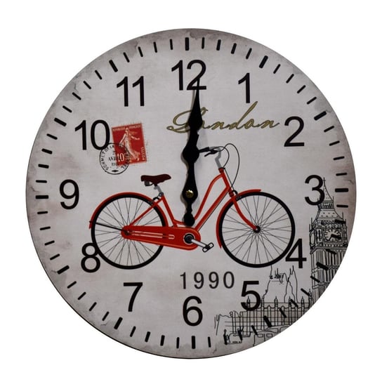 Zegar ścienny z rowerem Roms Ø34 cm Duwen