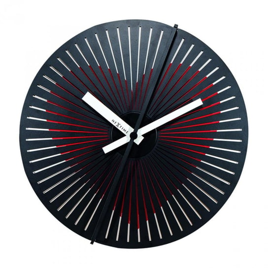 Zegar ścienny z ruchomą tarczą NEXTIME Serce Kinegram, czarny, czerwony, 30 cm Nextime