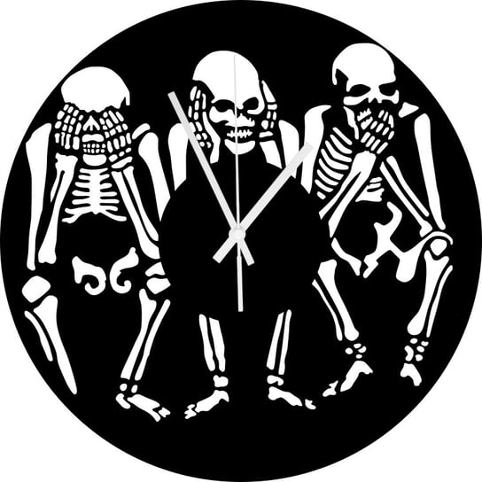 Zegar Ścienny Zabawny Szkielet Skull Czekając na jutro 45 cm Inna marka