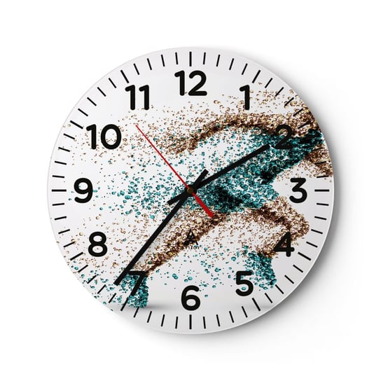 Zegar ścienny - Życie to bieg - 30x30cm - Sport Biegacz Grafika - Okrągły zegar ścienny - Nowoczeny Stylowy Zegar do salonu do kuchni - Cichy i Modny zegar ARTTOR