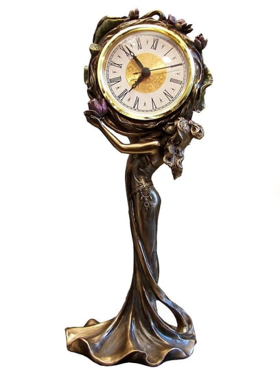 Zegar Secesyjny Z Kobietą Ręcznie Malowany Cudowny Prezent Inna marka