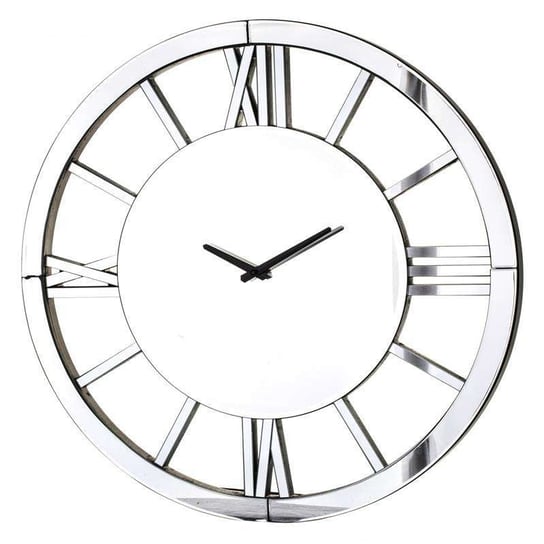 Zegar srebrny Koło Rzymski 60x60x3 cm Pigmejka