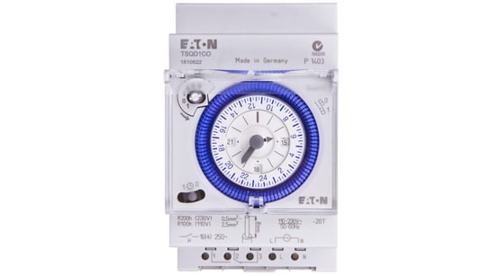 Zegar sterujący analogowy 16A dobowy jednokanałowy TSQD1CO 167390 Eaton