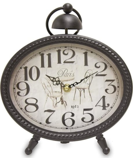 Zegar stojący, brązowo-kremowy, 21x4x23,5 cm Pigmejka